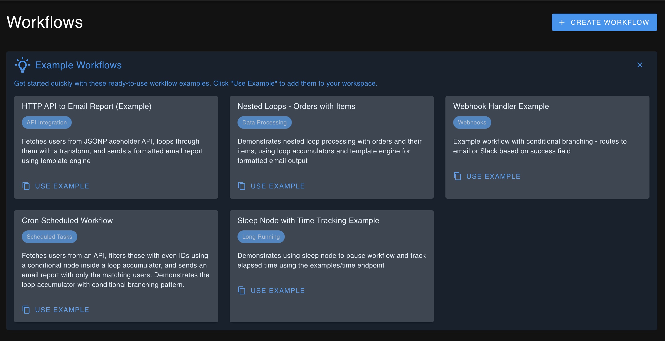 Yantra workflow examples